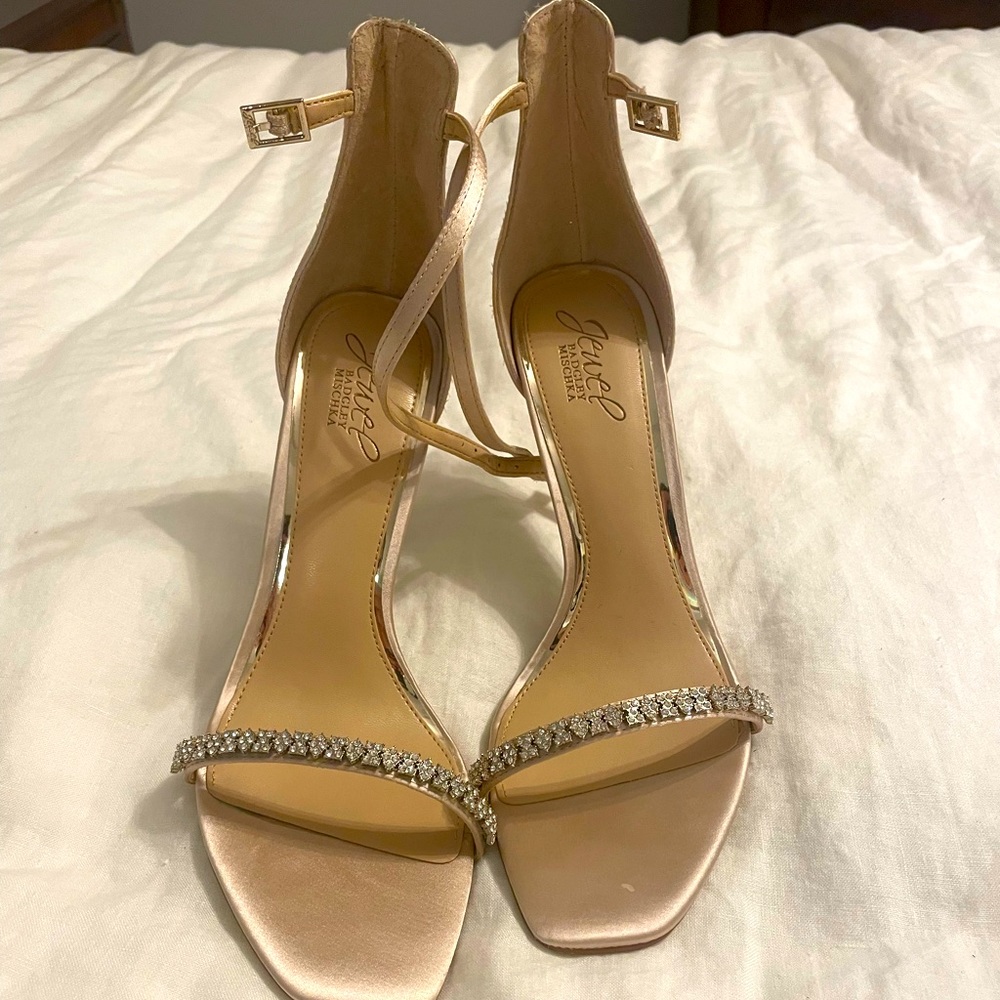 Badgley Mischka jeweled heels